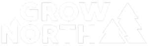 Grow North Regional Economic Development Corporation Logo Stacked and Inverse